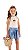 Conjunto Infantil Feminino Up Baby com Shorts Jeans - Imagem 1