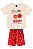 Conjunto Infantil da Bee Loop Bermuda de Cotton Cereja - Imagem 2