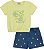 Conjunto Infantil Feminino Shorts Jeans Bordado - Imagem 2