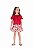Conjunto Infantil com Saia Shorts da Quimby Vermelho - Imagem 2