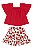 Conjunto Infantil com Saia Shorts da Quimby Vermelho - Imagem 3