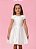 Vestido Infantil Branco Mon Sucré Xantung Manga - Imagem 1