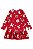 Vestido Infantil Manga Longa Estampado Vermelho - Imagem 3