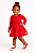 Vestido Infantil Vermelho Malha Algodão - Imagem 1