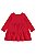 Vestido Infantil Vermelho Malha Algodão - Imagem 3