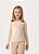 Blusa Infantil Feminina Manga Longa Bege - Imagem 1