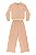 Conjunto Moletom Juvenil Feminino Bege Gloss - Imagem 3