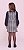 Vestido Infantil Festa Tweed Preto e Branco - Imagem 3