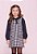 Vestido Infantil Festa Tweed Preto e Branco - Imagem 1