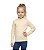 Blusa Infantil Feminina Gola Alta Bege - Imagem 1