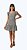 Vestido Juvenil Dila Tricoline Cinza Listrado - Imagem 2