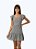 Vestido Juvenil Dila Tricoline Cinza Listrado - Imagem 1