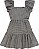 Vestido Juvenil Dila Tricoline Cinza Listrado - Imagem 4