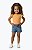 Conjunto Infantil Feminino Dila com Shorts Jeans - Imagem 1