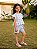 Conjunto Infantil Feminino Bata Xadrez Azul - Imagem 1