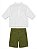 Conjunto Infantil Masculino Camisa Gola Padre - Imagem 2