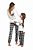 Pijama Infantil Mãe e Filha com Calça Xadrez da Quimby - Imagem 2