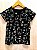 Blusa Infantil de Manga Curta Preta da Ever.Be - Imagem 1