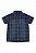Camisa Infantil Masculina azul quadriculada com branco da Quimby - Imagem 1