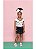 Shorts Saia Infantil Sarja Preto Bordado da Pituchinhus - Imagem 1