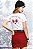 Blusa Juvenil Off White Manga Curta Malha Estampada da Authoria - Imagem 1