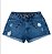 Shorts Juvenil Jeans Rasgado Cadarço da Authoria - Imagem 1