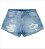 Shorts Juvenil Jeans Claro Rasgado da Authoria - Imagem 1