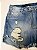Shorts Juvenil Jeans Claro Rasgado da Authoria - Imagem 2