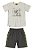 Conjunto Infantil com Bermuda Chumbo de Moletom da Quimby - Imagem 2