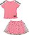 Conjunto Infantil Rosa Neon com Saia Tule Trabalhado Animê - Imagem 2