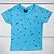 Camiseta Infantil Azul Turquesa com Estampa de Tubarão da Biogas - Imagem 1
