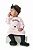 Vestido Infantil de Frio Rosa Moletom da Up Baby - Imagem 1