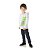 Camiseta Infantil Branca Manga Longa com Capuz Estampada - Imagem 1