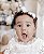 Vestido Romper Branco para Bebê - Pérolas - Imagem 7
