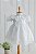 Vestido para batizado com bordado e renda renascença - FLORA - Imagem 1