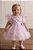 Vestido Infantil de festa Luxo curto- cor de rosa - Imagem 2