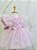 Vestido Infantil de festa Luxo curto-  cor de rosa - Imagem 2