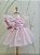 Vestido Infantil de festa Luxo curto-  cor de rosa - Imagem 1