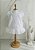 Vestido branco Poá bordado com pérolas - batizado - Imagem 1