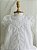Vestido branco Poá bordado com pérolas - batizado - Imagem 5