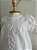 Vestido branco Poá bordado com pérolas - batizado - Imagem 4