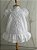 Vestido branco Poá bordado com pérolas - batizado - Imagem 7