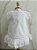 Vestido branco Poá bordado com pérolas - batizado - Imagem 8