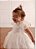 Vestido Luxo Branco Bebê com Flores - Imagem 2