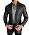 Blazer  Slim Fit Sport Fino Casual Resinado Preto Bolso Embutido - Imagem 1