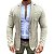 Blazer Masculino Casual Slim Fit Sarja Areia - Imagem 1