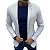 Blazer Slim Fit Sport Fino Casual Linho Cinza Claro - Imagem 1