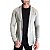 Blazer Masculino Casual Slim Fit Sarja Cinza Grafite - Imagem 1