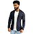 Blazer  Slim Fit Sport Fino Casual Azul Detalhe Bolso Embutido - Imagem 1