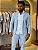 Blazer Slim Fit Sport Fino Casual Sarja Azul Claro - Imagem 3